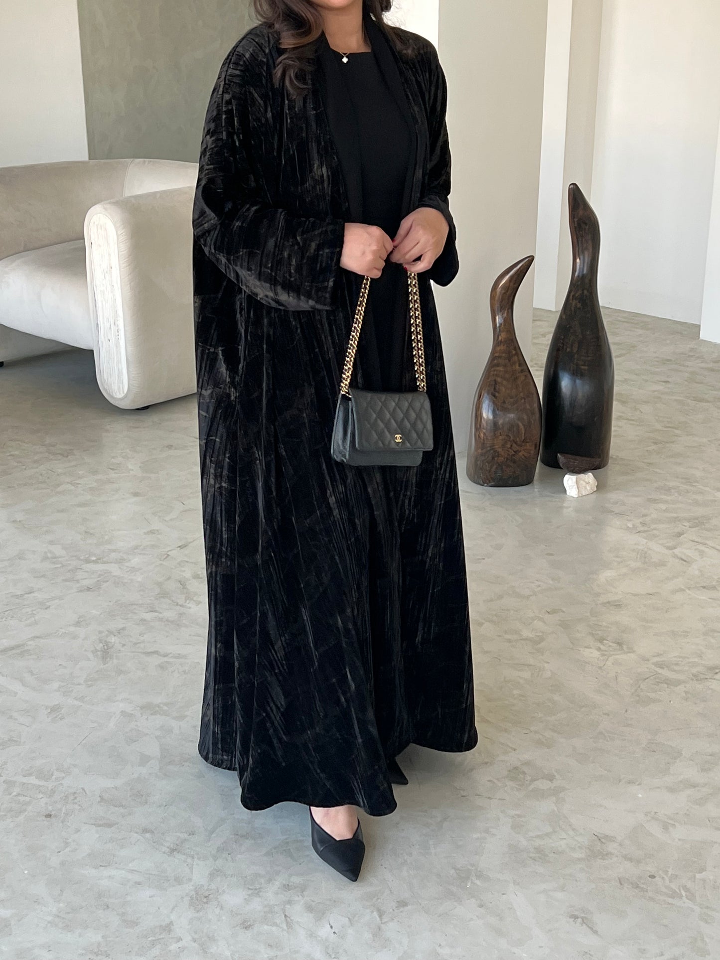 VELVET PRINT ABAYA