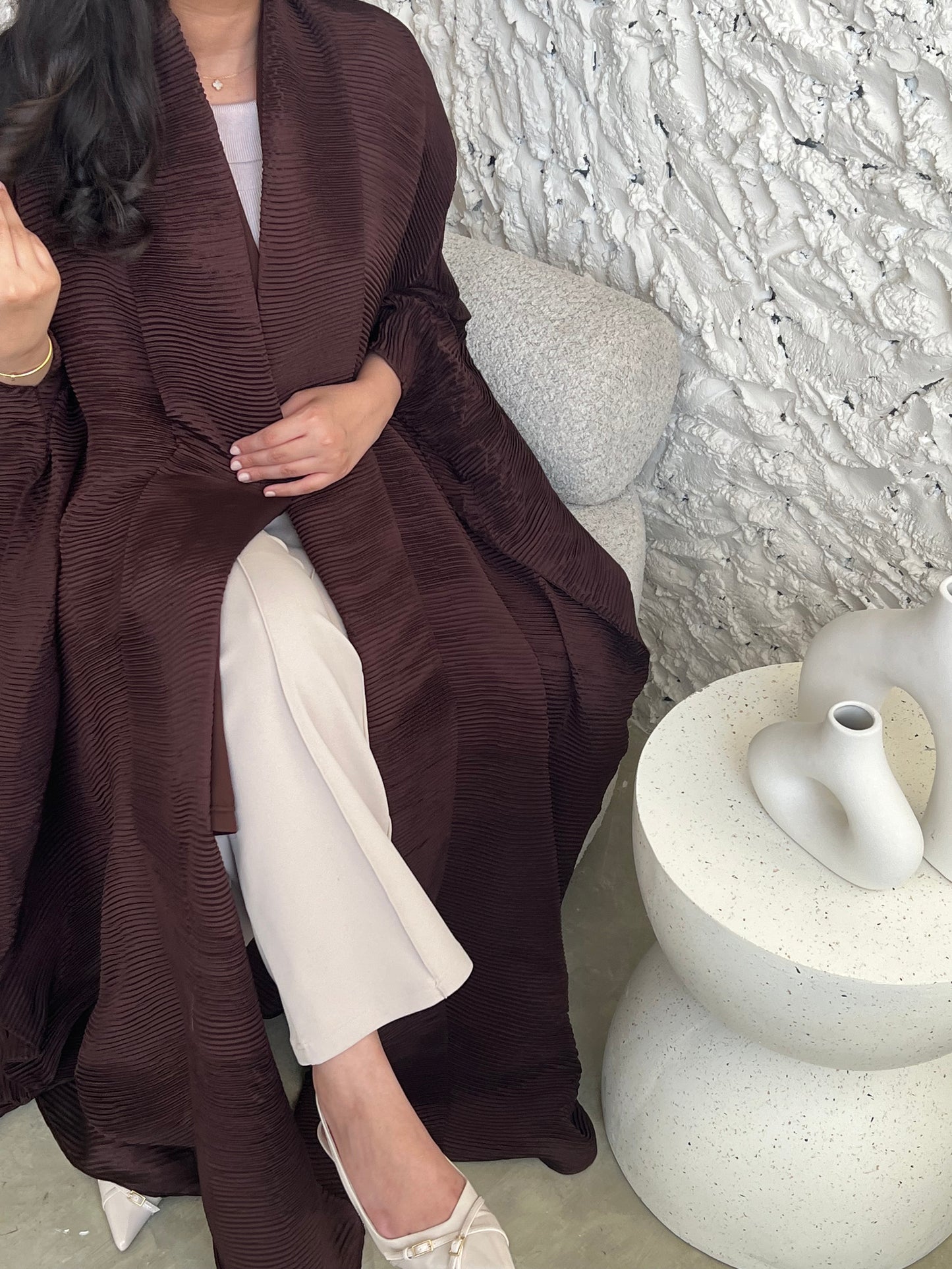 PLEATED ABAYA