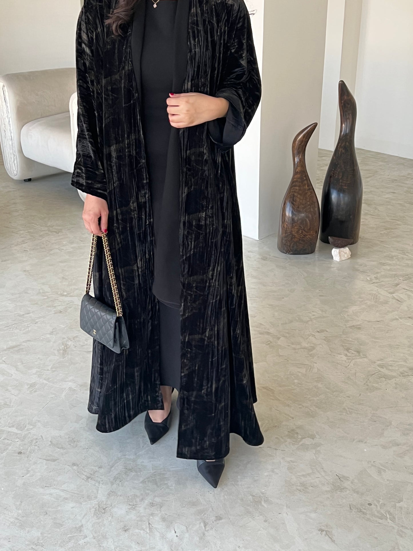 VELVET PRINT ABAYA