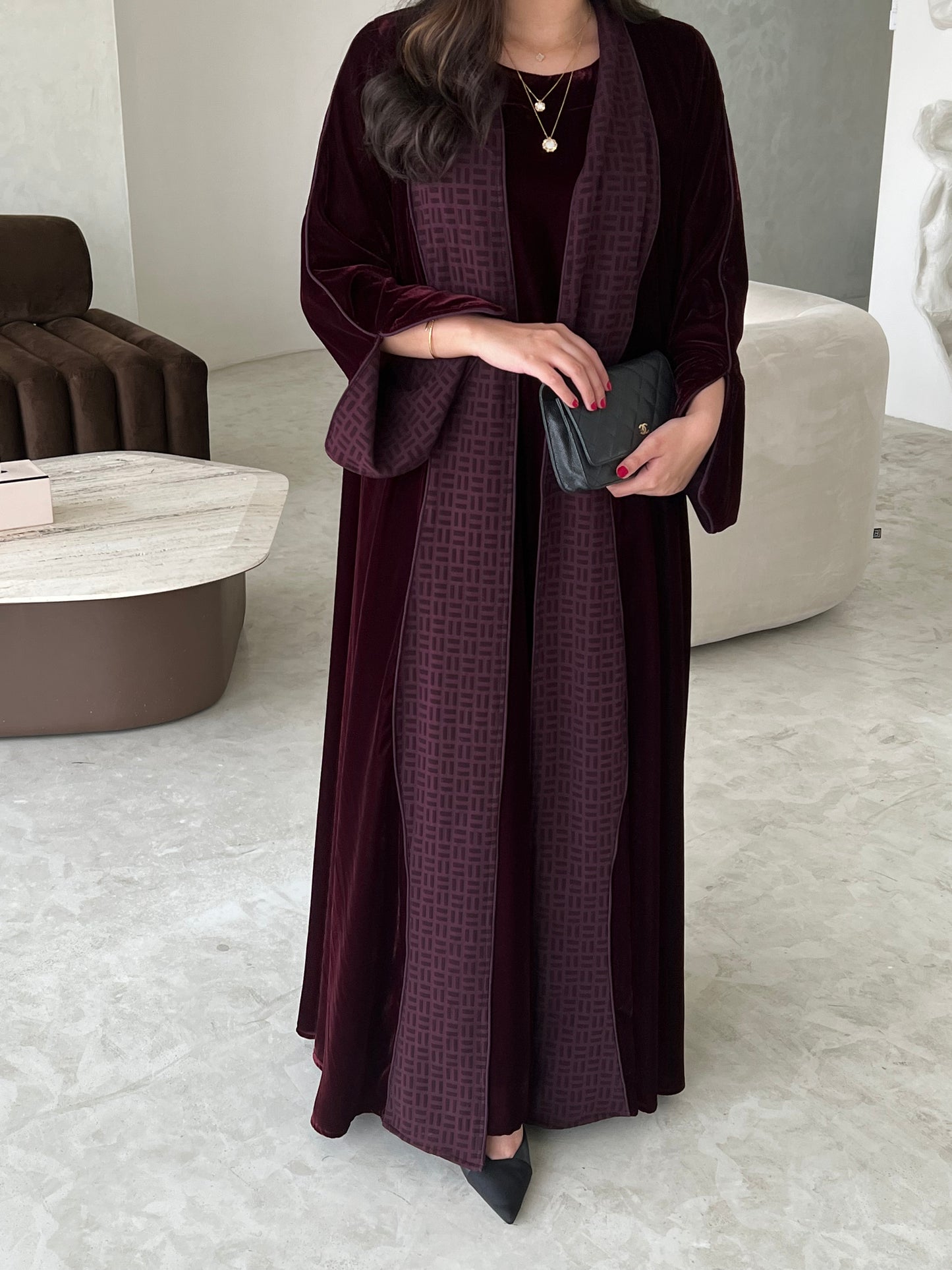 VELVET ABAYA SET