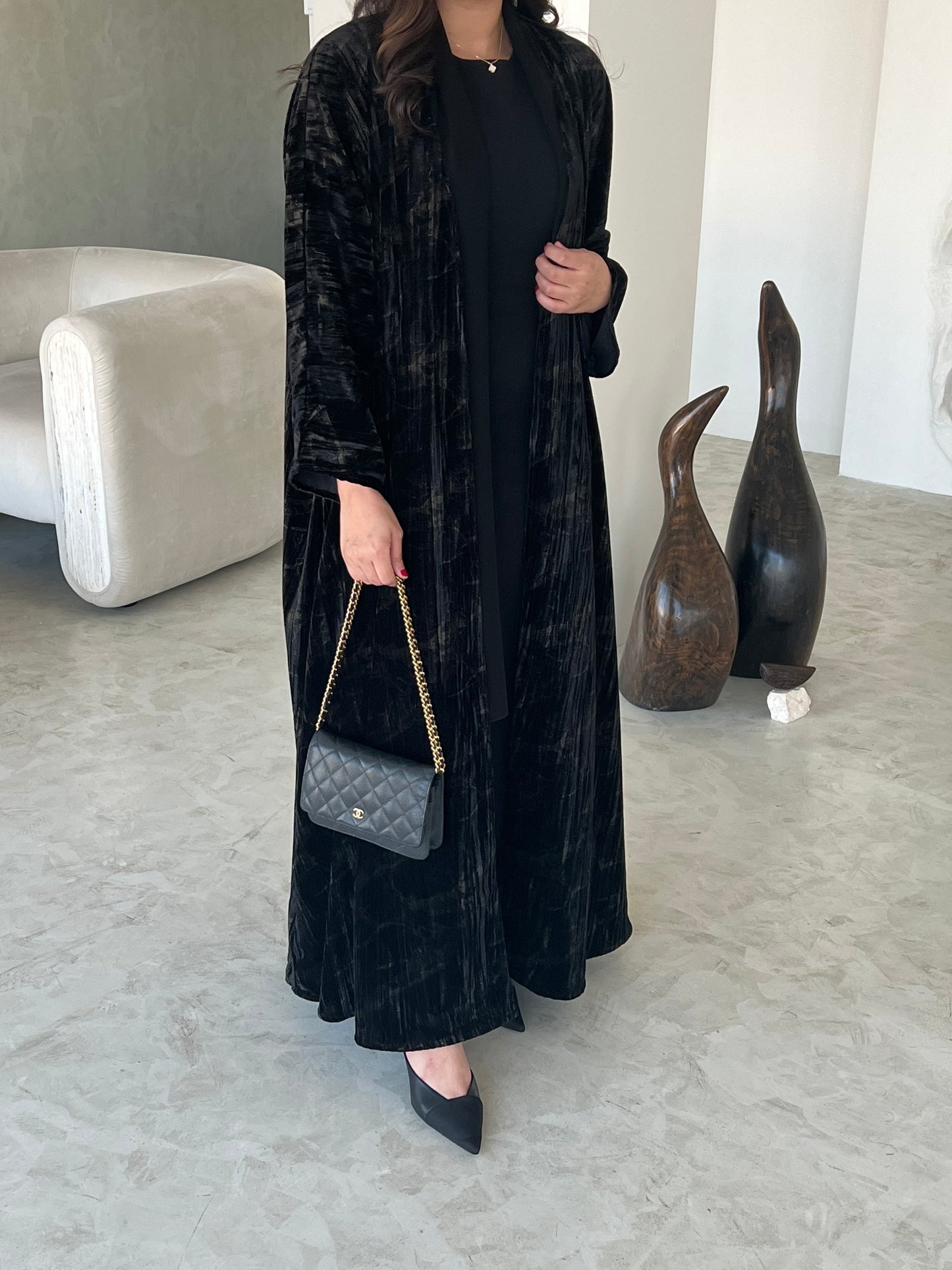 VELVET PRINT ABAYA