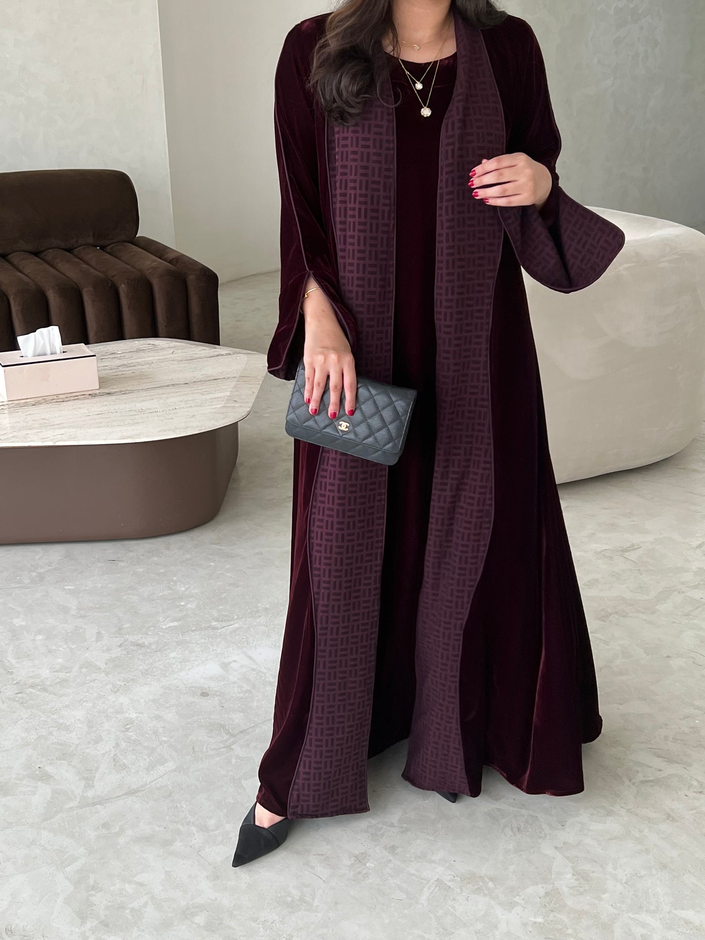 VELVET ABAYA SET