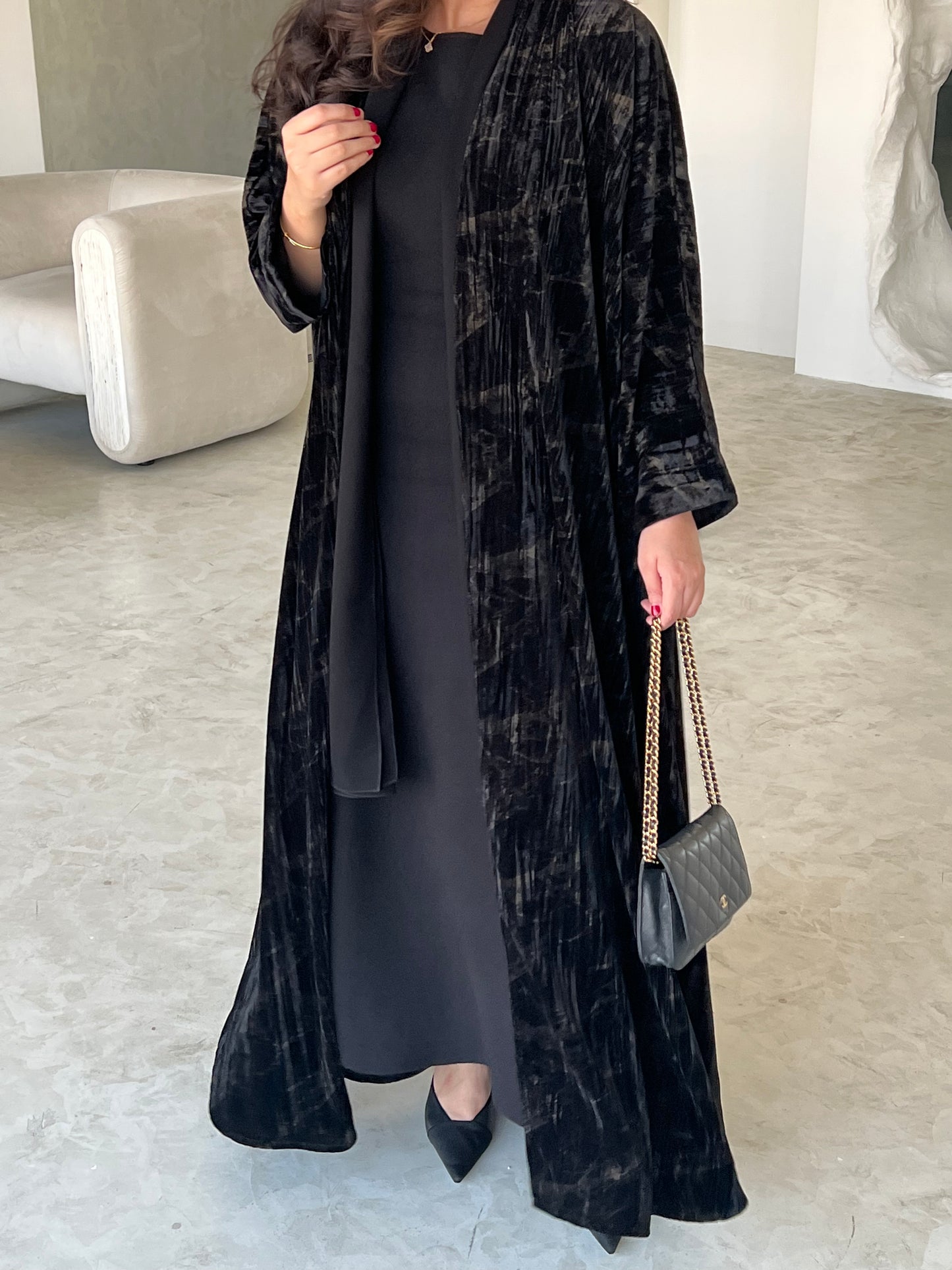 VELVET PRINT ABAYA