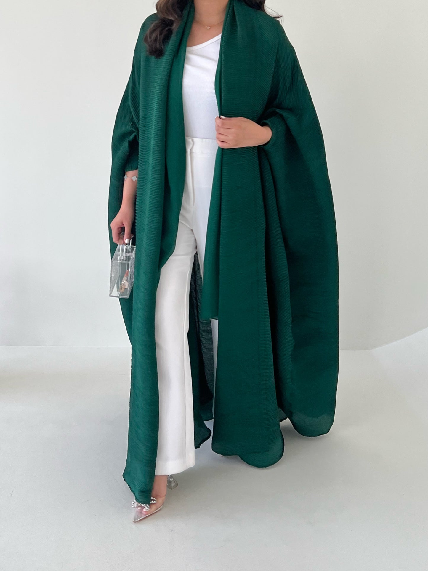 GREEN PLEATED