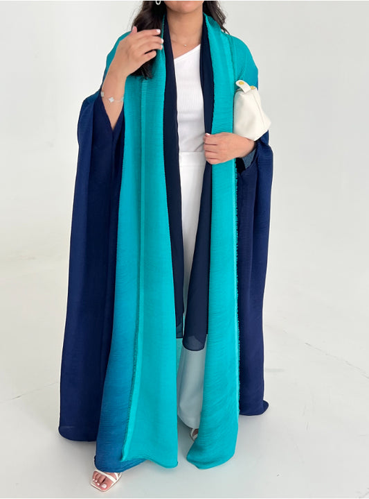 AQUA BLUE PLEATED